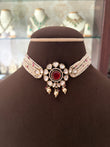 Av(462)Blanche Polki choker