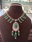 CH(1642)Valentina Polki necklace set with doublet stone