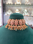 Gold plated moissanite choker set