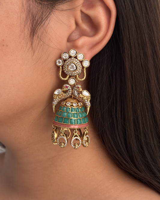CH (562) Manali Peacock Earrings