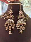 Mathilde statement earrings with ear chain