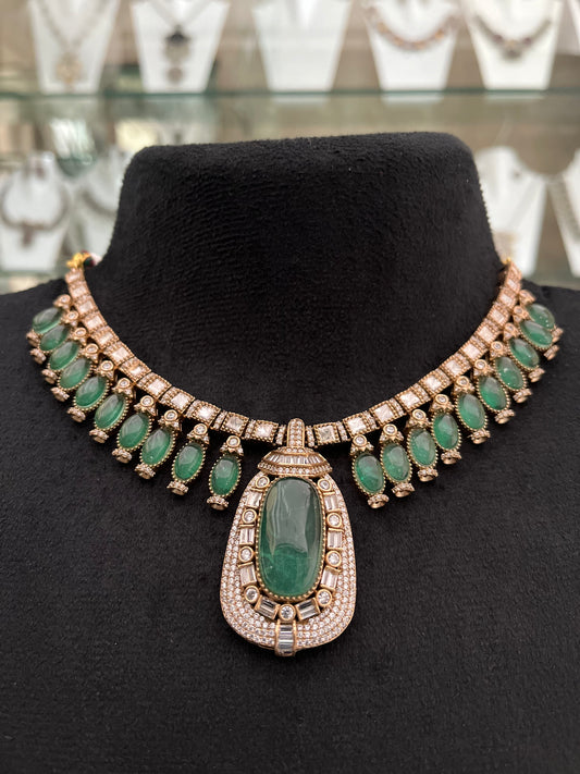 Polki emerald Necklace