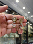 Sabyasachi inspired earrings with doublet stone