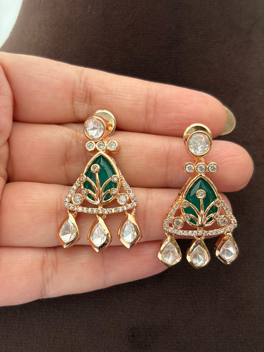 ER(730)Helena double layer Polki necklace set