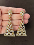 CD(404)Zuva antique gold Moissanite earrings