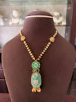 GT(538)Vani gold look pendant set with monalisa stone