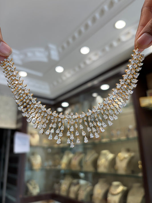 CZ waterfall necklace