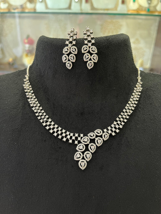 Minimal CZ Collar Set
