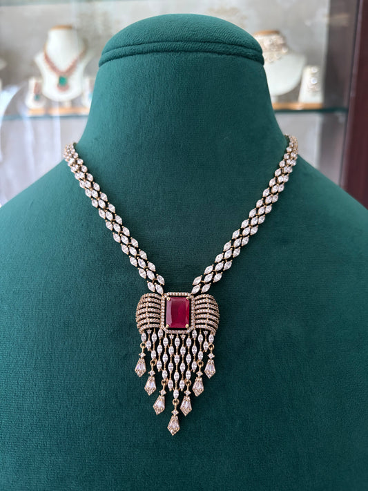 TJ(635)Suhana antique AD necklace set