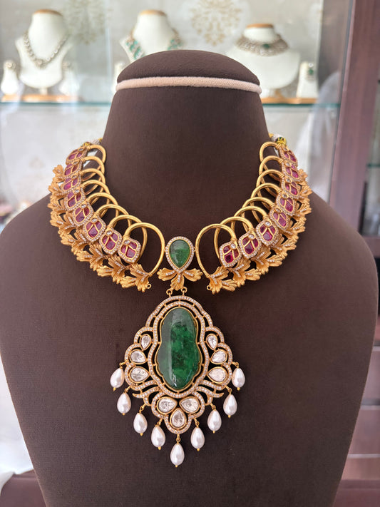 CH(1560)Josephine spiral design necklace
