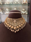 AR(3413)Priyadarshini gold look bridal necklace set