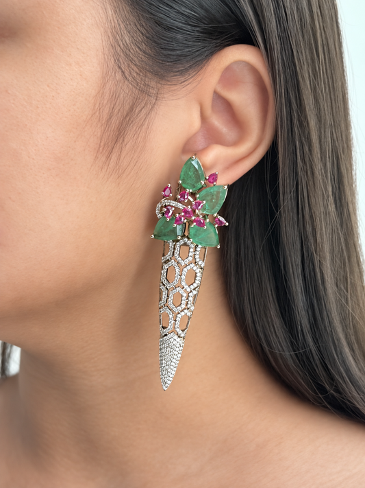 CH(462)Nayla antique finish earrings
