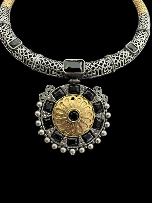 Oxidised necklace set