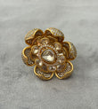 Christina gold plated adjustable moissanite ring