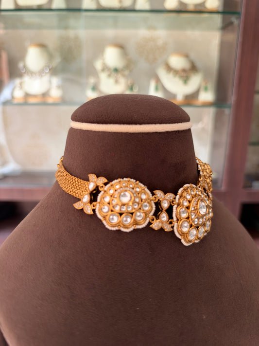 MS(1320)Meera Jadau choker cum Necklace