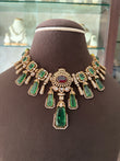 CH(1296)Alexandra doublet stone necklace