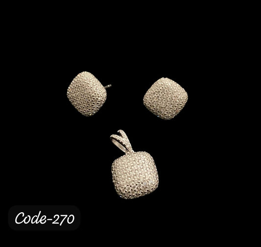 925 Hallmark Silver Pendant Set