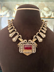 Victorian finish unicorn necklace with doublet stone ￼