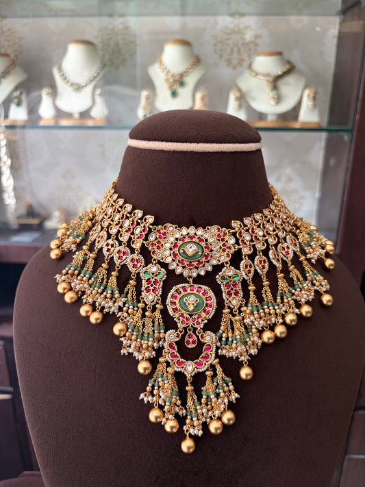 GT(1957)Mridula gold look takker necklace set