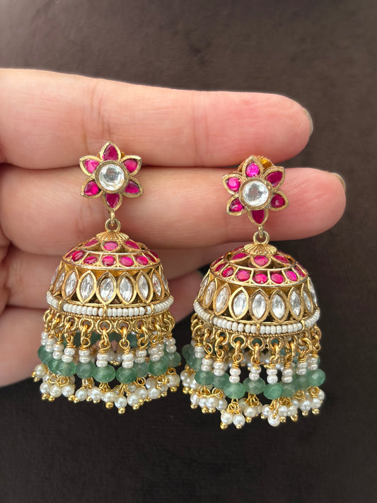 GT(2145)Inara long Jadau necklace with takker