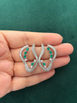 Designer emerald stone earrings