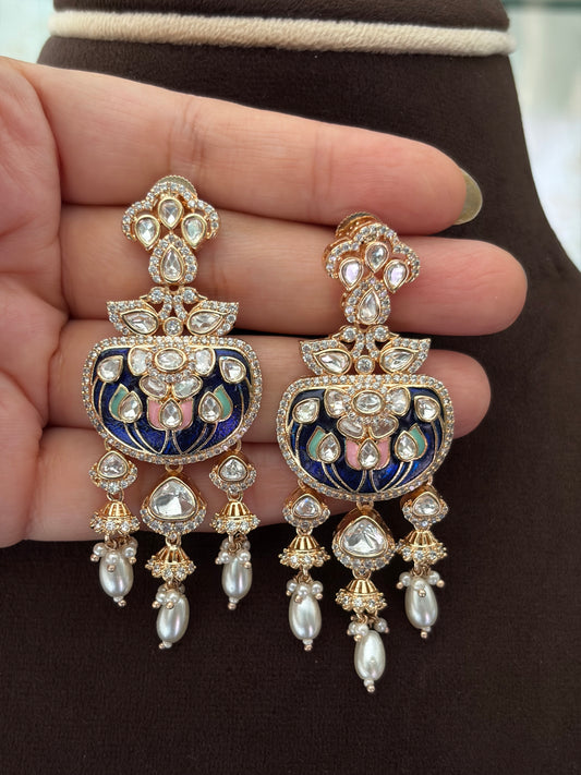 Ms(722)Grace blue meenakari choker