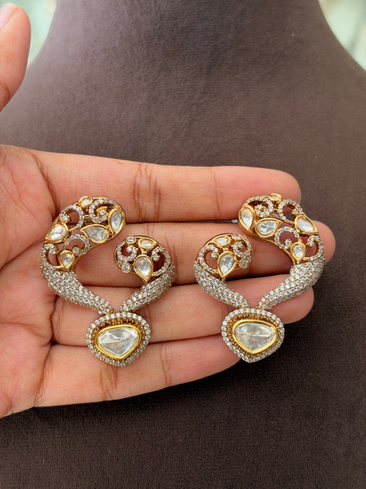 MP(481)Aarya designer Polki Earrings