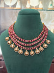 Maharani triple layer, Moissanite necklace set