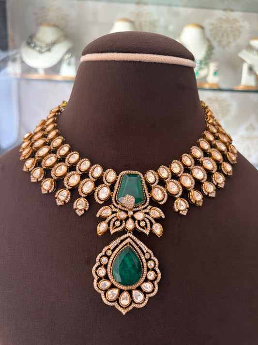 CH(1894)Juliette moissanite necklace set