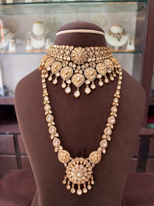 AR(5337)Sunena gold look complete bridal set