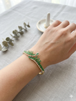 Openable emerald coloured AD bracelet