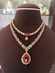SL(910)Dhanvi double layer Polki necklace set