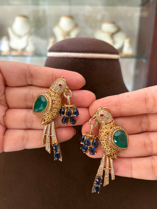 CH(1138)Catherine designer peacock necklace set
