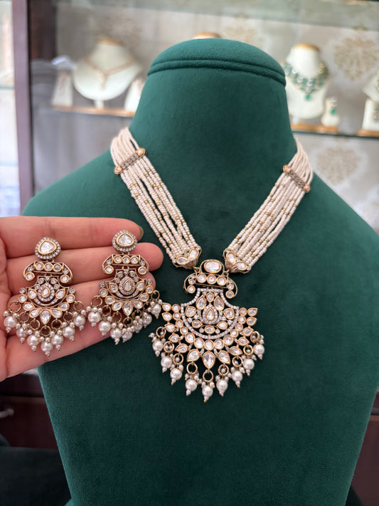 MS(587)Antique finish pearl bandhai necklace