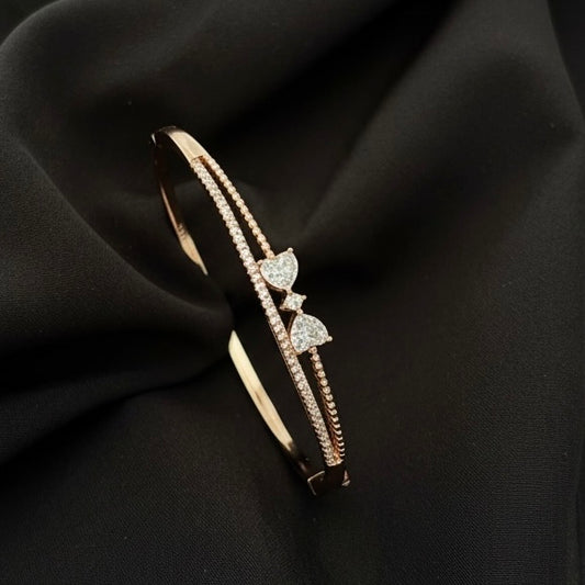 92.5 silver bracelet in rose gold polish