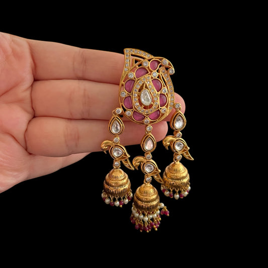 Long polki earrings