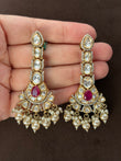 CH(432)Hiral Polki Earrings