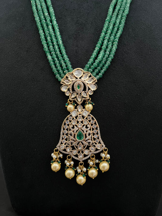 Long polki necklace
