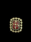 Antique finish Polki ring