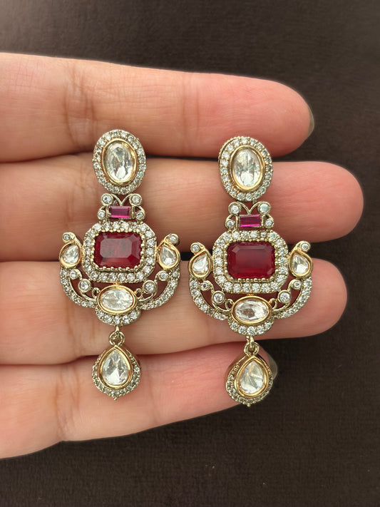 TS(623)Maitri double layer Polki necklace set