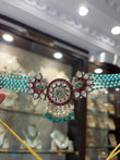 Moissanite choker with takker work