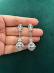 White Cz earrings