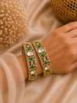 SN(833)Simone antique finish openable Polki bangle