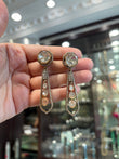 Antique finish Moissanite earrings