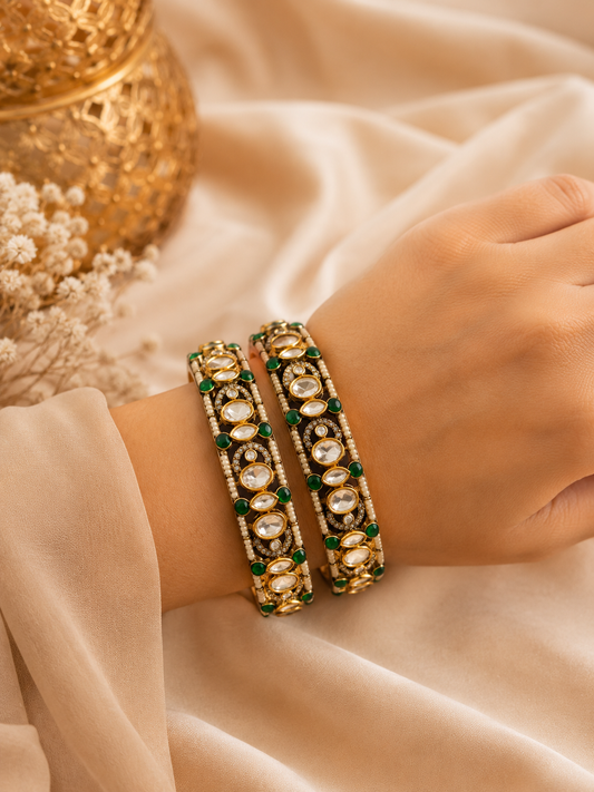 RH(693)Savitri openable Antique Polki bangles