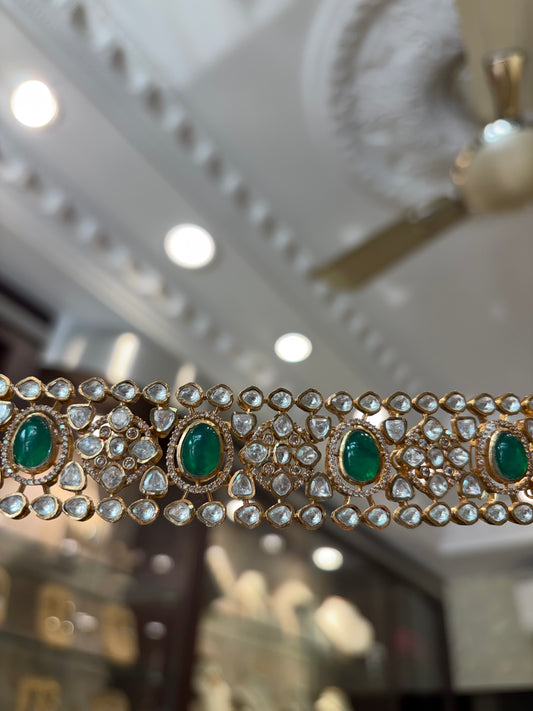 Polki emerald choker