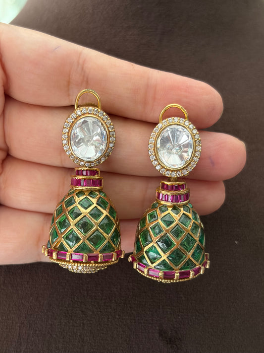 CH(514)Rebecca moissanite earrings