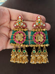 MF(555)Eshani gold plated moissanite earrings