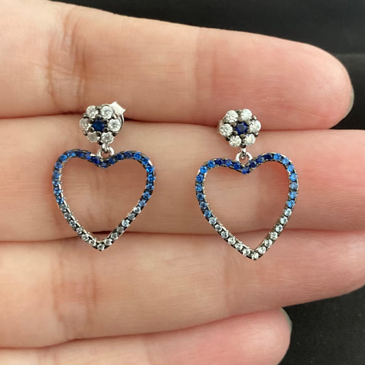 92.5 silver Swarovski earrings