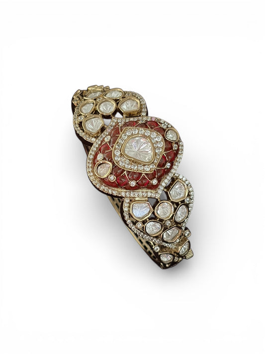 Antique Finish Openable Polki Bracelet